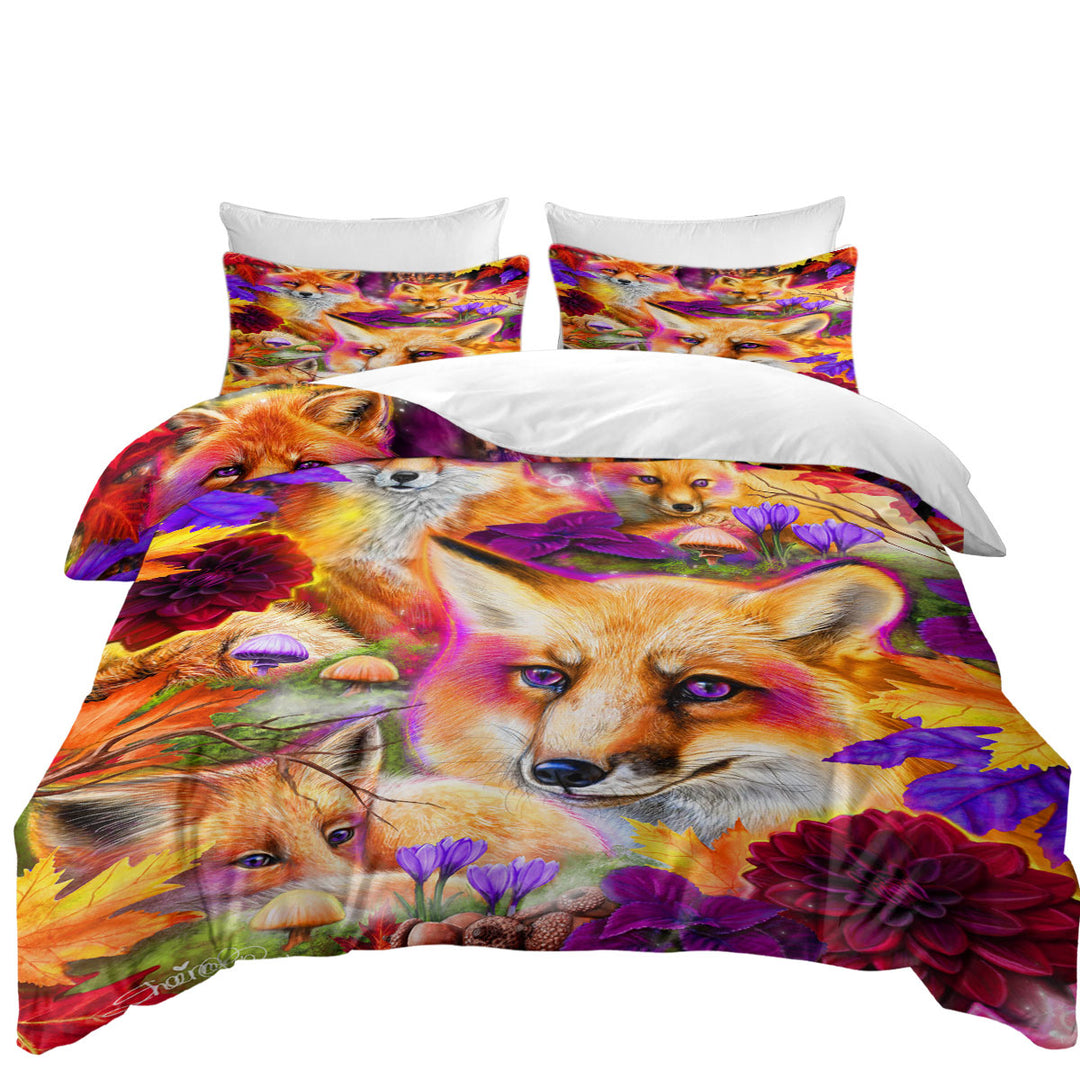 Autumn Forest Animal Art Daydream Red Fox Donna Covers