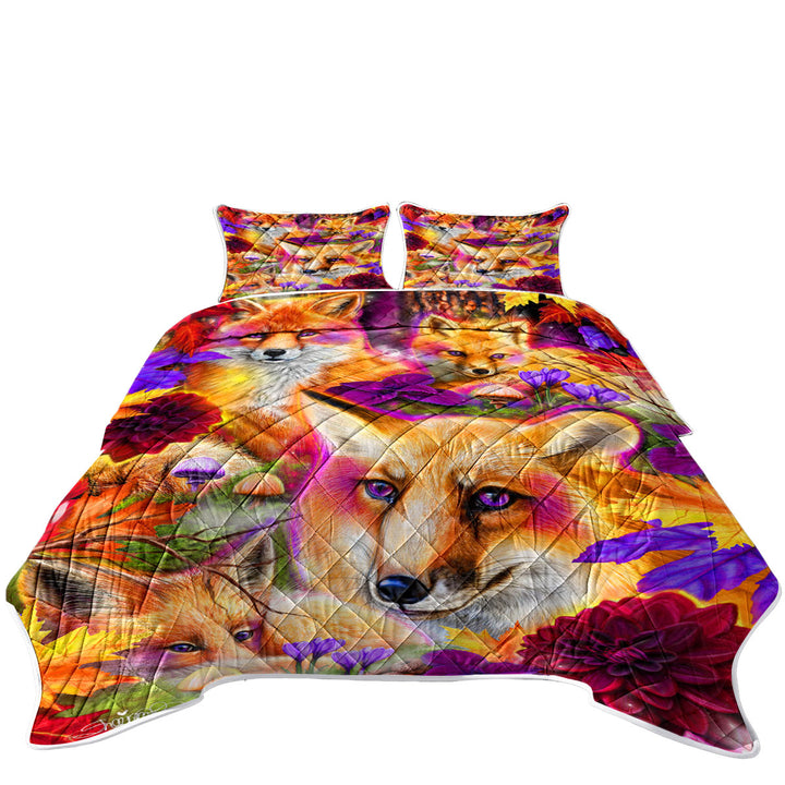 Autumn Forest Animal Art Daydream Red Fox Quilts