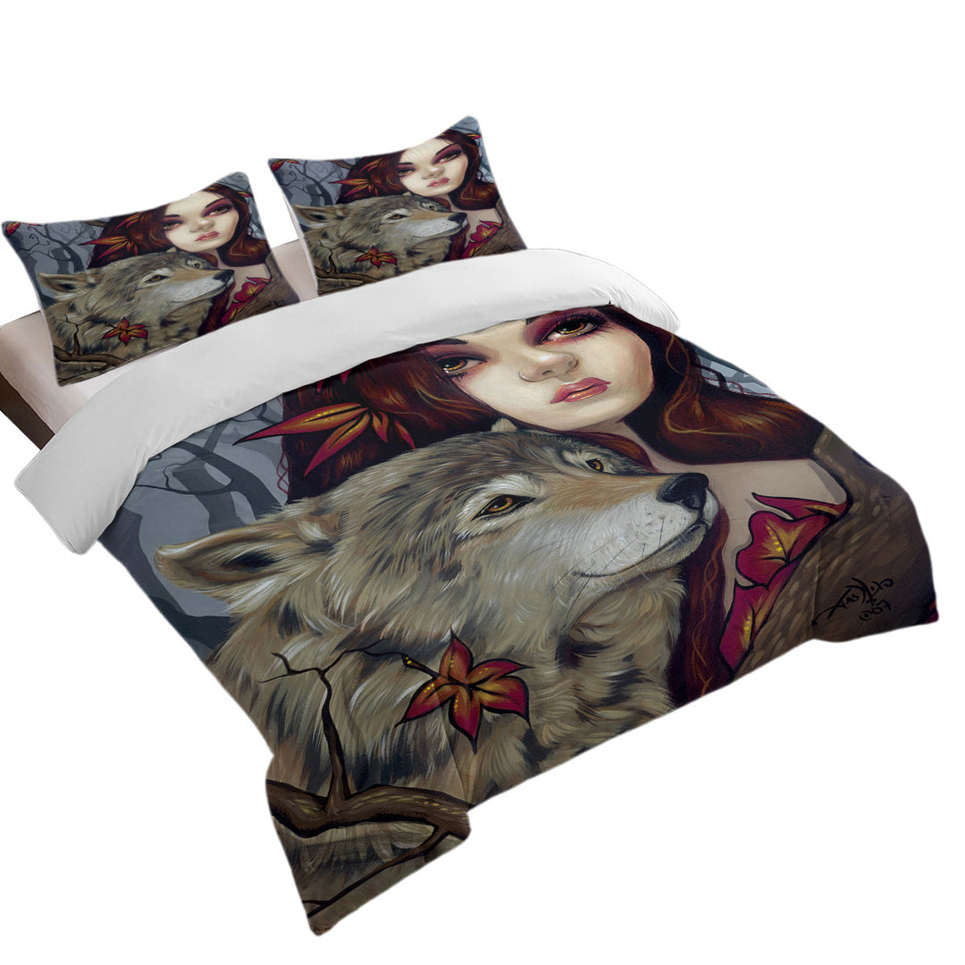 Autumn Wolf Maiden Good Duvet Covers