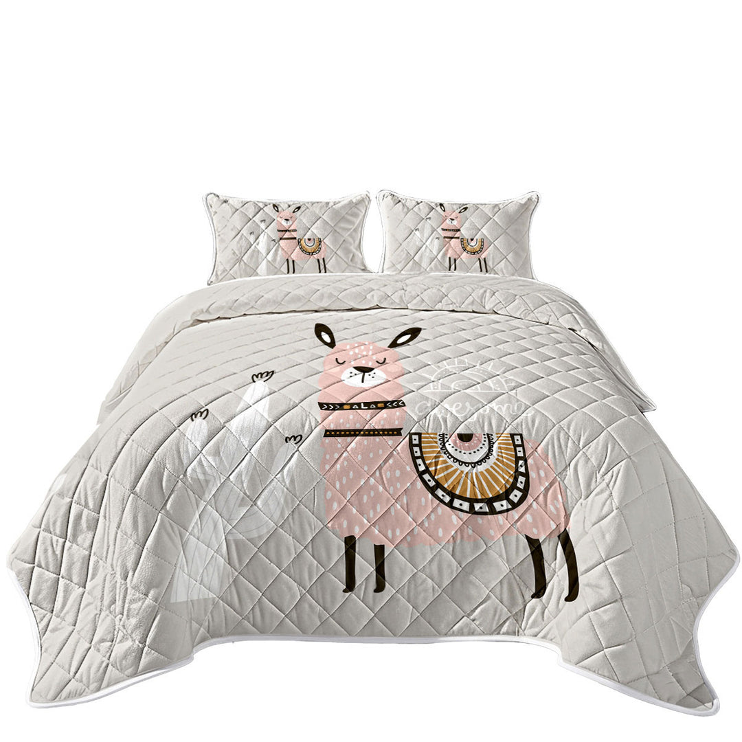 Awesome Llama King Size Quilt Sets