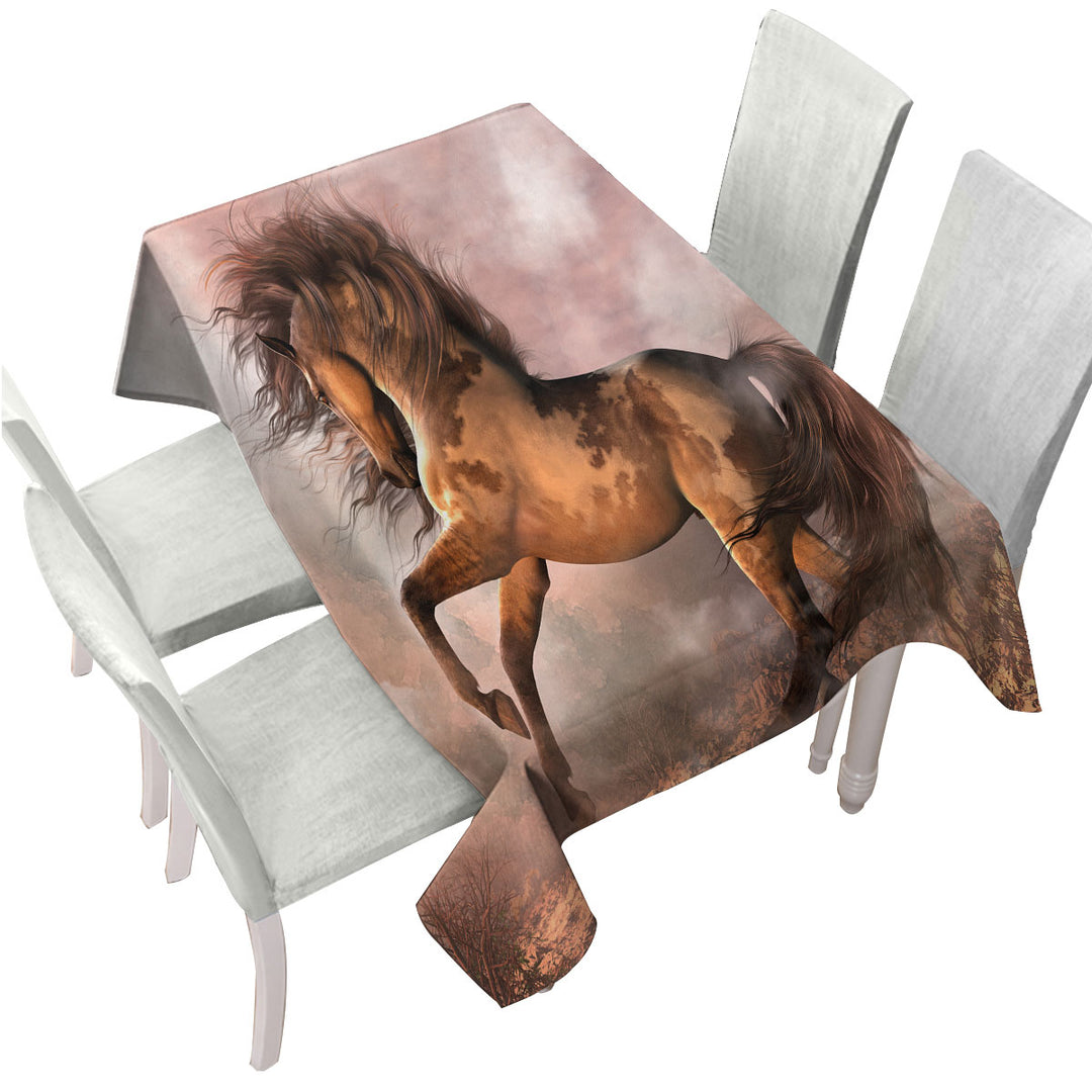 Awesome Wild Horse the Wild Spirit Tablecloths