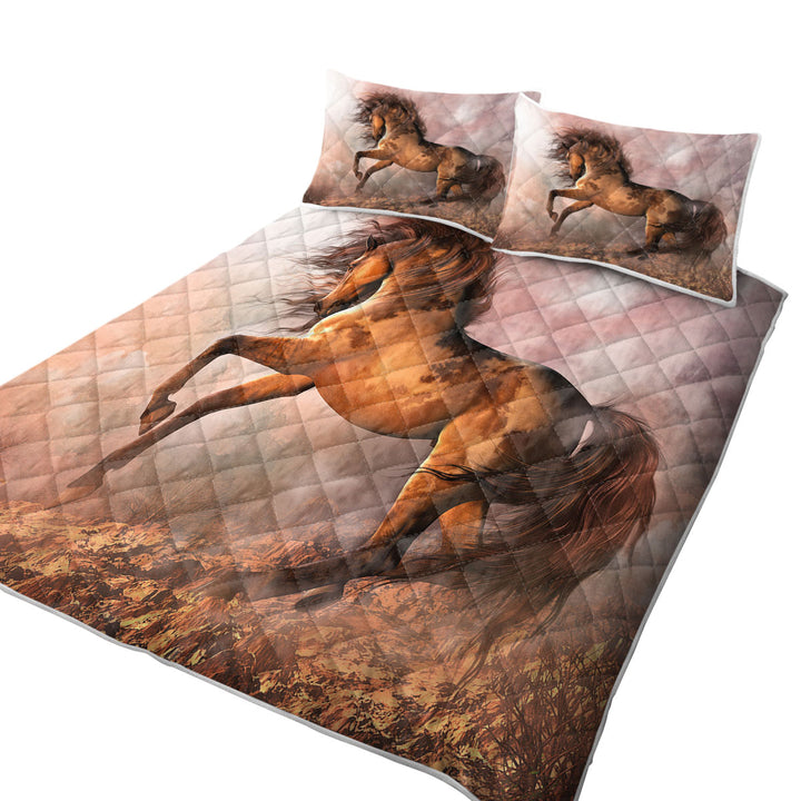 Awesome Wild Horse the Wild Spirit Twin Quilt