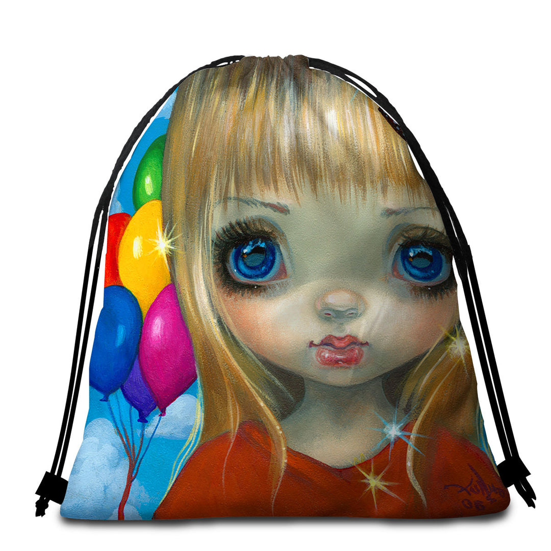 Balloon Beach Towels and Bags Set Faces of Faery _233 Balloon Girl