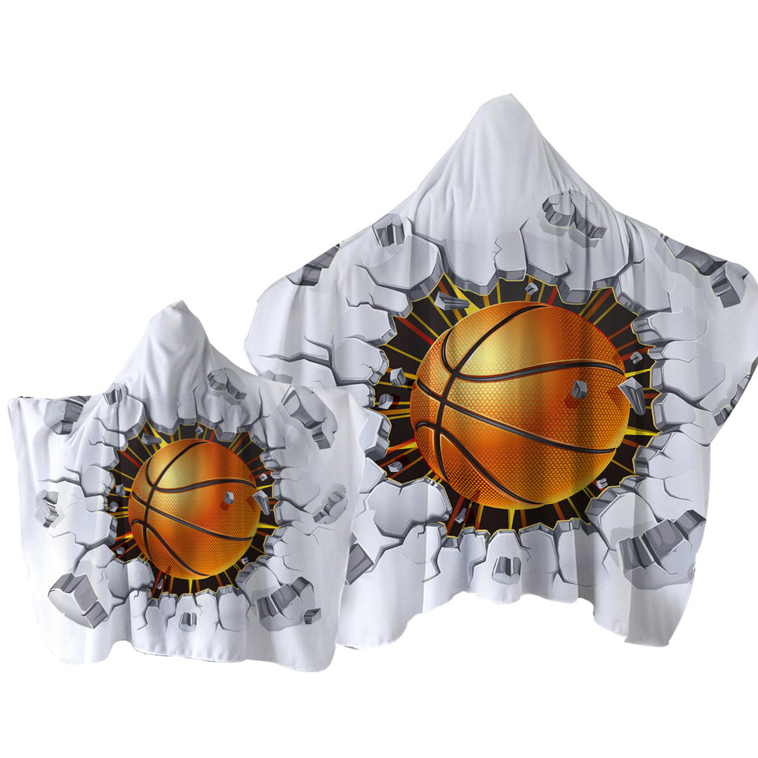 Basketball Hooded Beach Towel