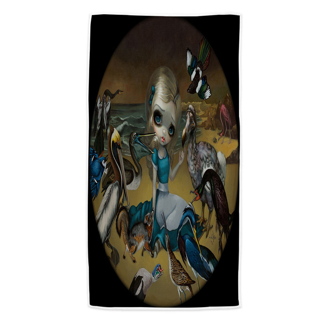 Beach Towel of Alice and the Audubon Birds