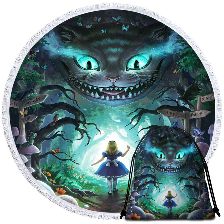 Beach Towels and Bags of Into Wonderland Alice Scary Forest