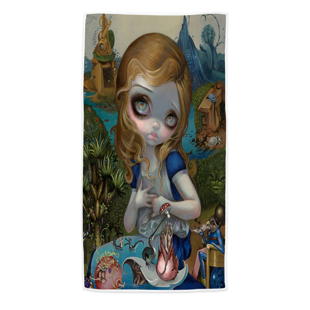 Beach Towels of Alice in the Garden of Earthly Delights