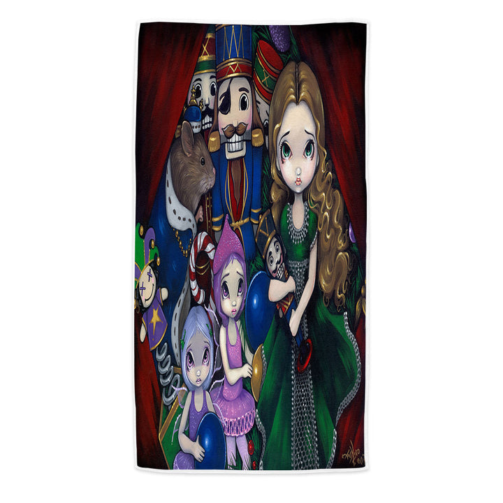 Beach Towels of Nutcracker Suite Christmas Ballet Fairy Tale