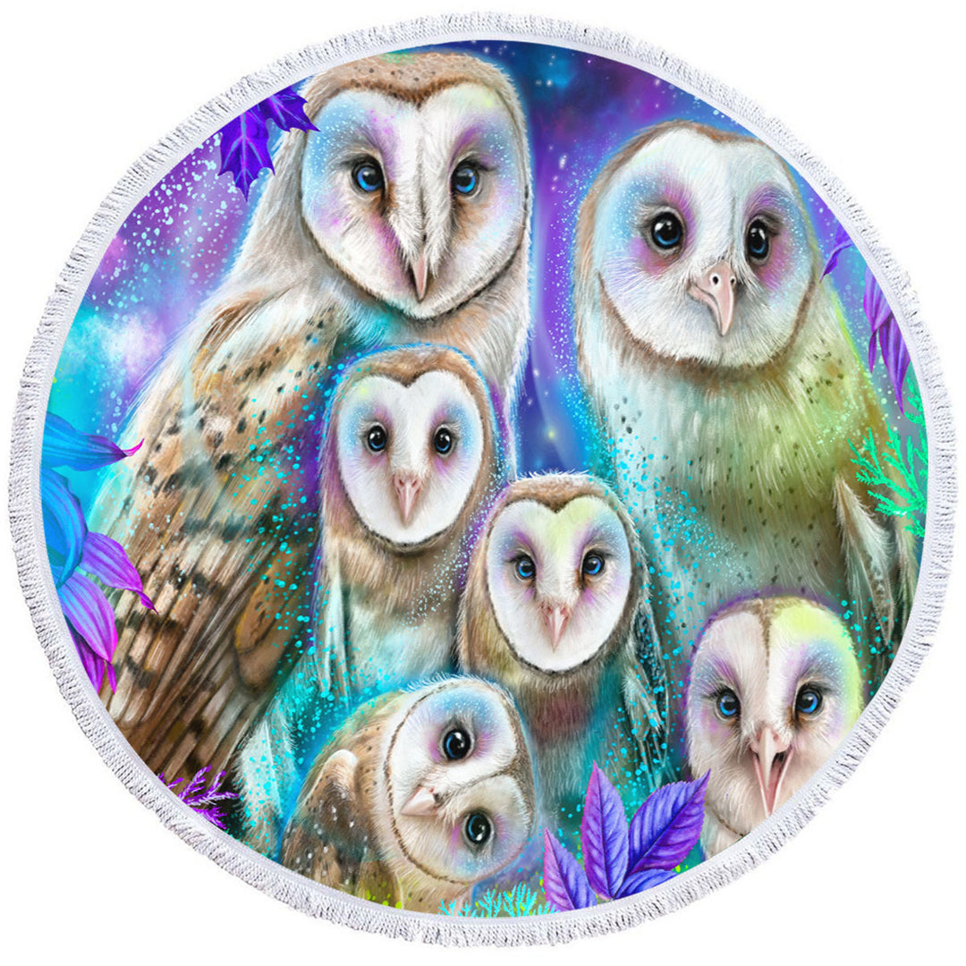 Beach Towels of Sale Animal Art Daydream Barn Owls