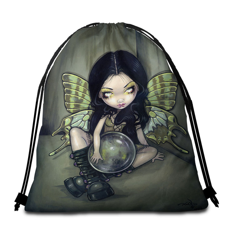 Beach Towels on Sale with Gothic Art Prints the Mildew Fairy