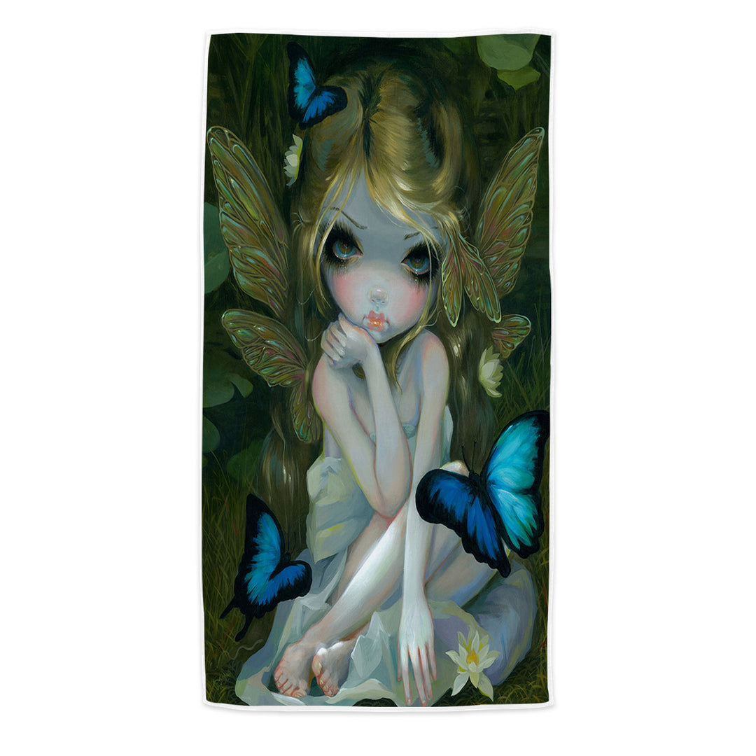 Beach Towels with Morpho Butterflies and Lily the Forest Fairy