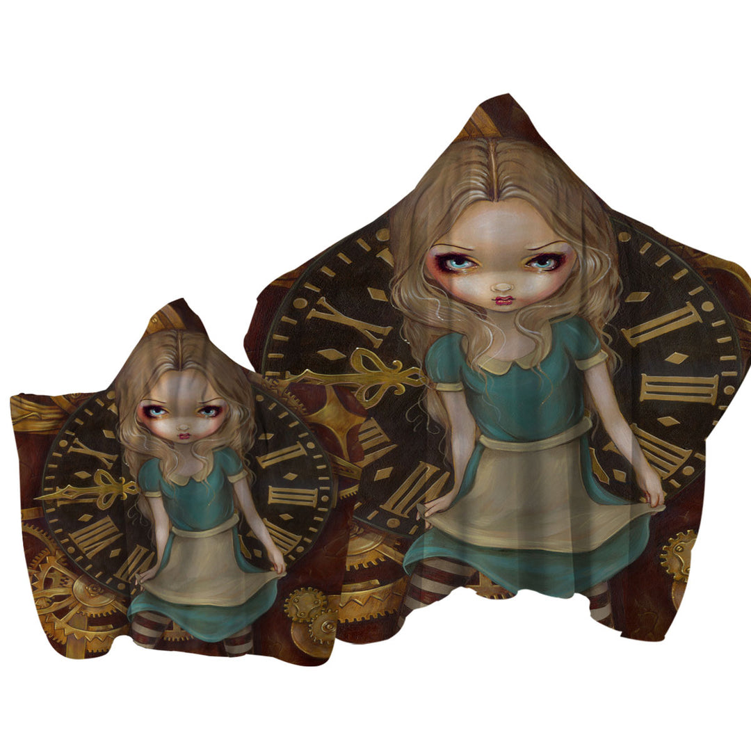 Beautiful Alice in Clockwork Towel Hoodie