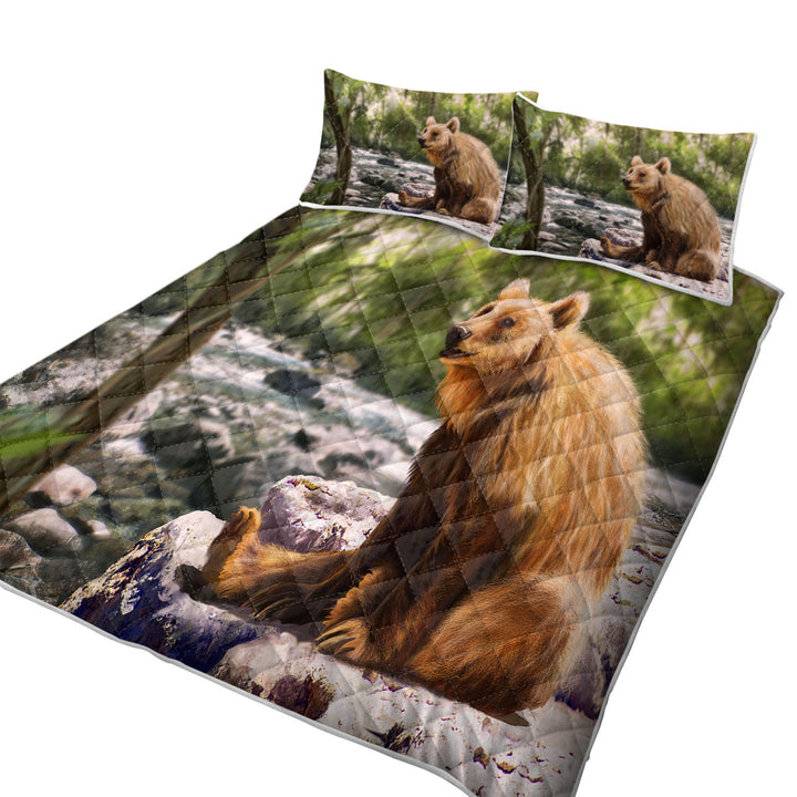 Beautiful Art Cute Wild Bear Quilts