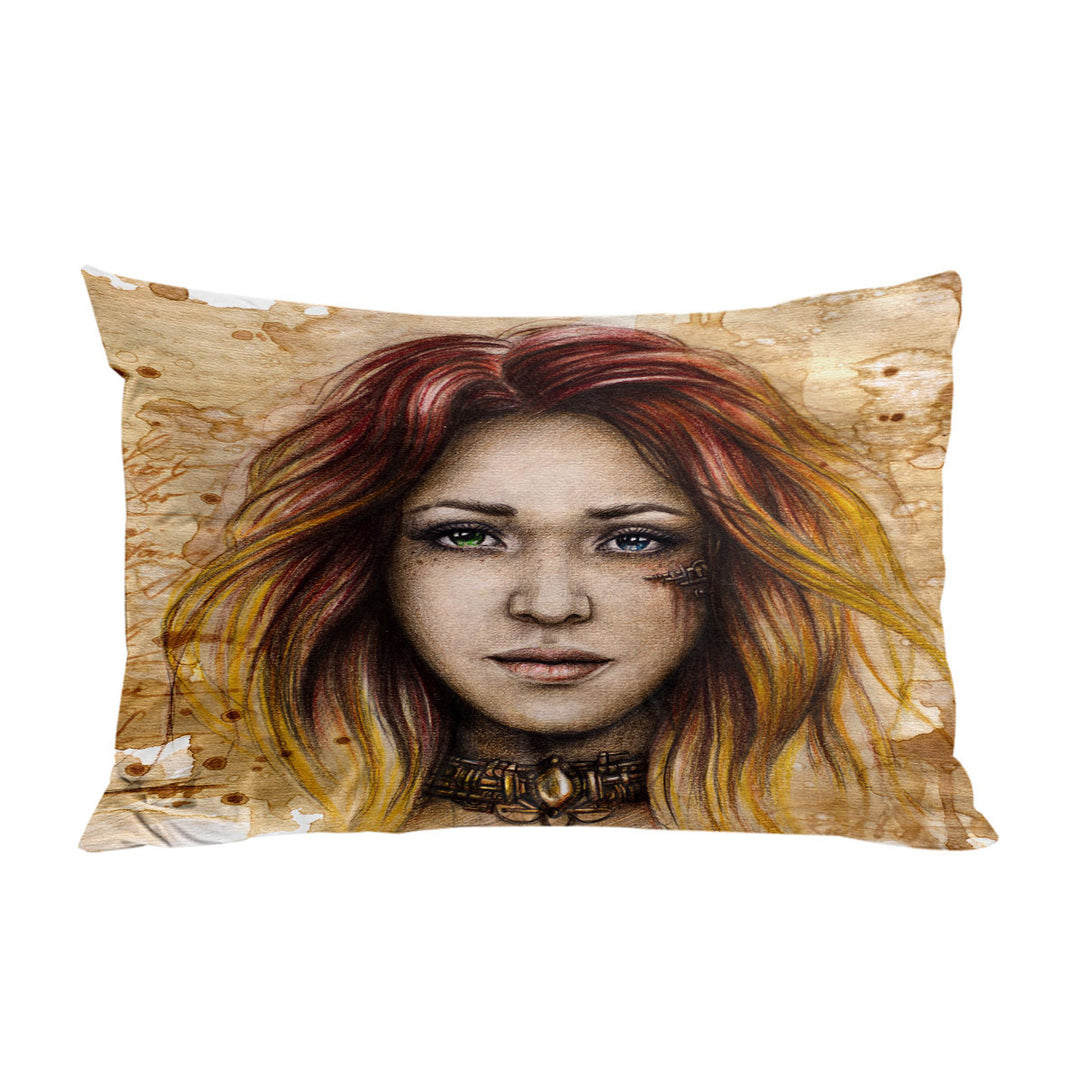 Beautiful Art Drawing Quiline Graceful Girl Pillow Case Covers