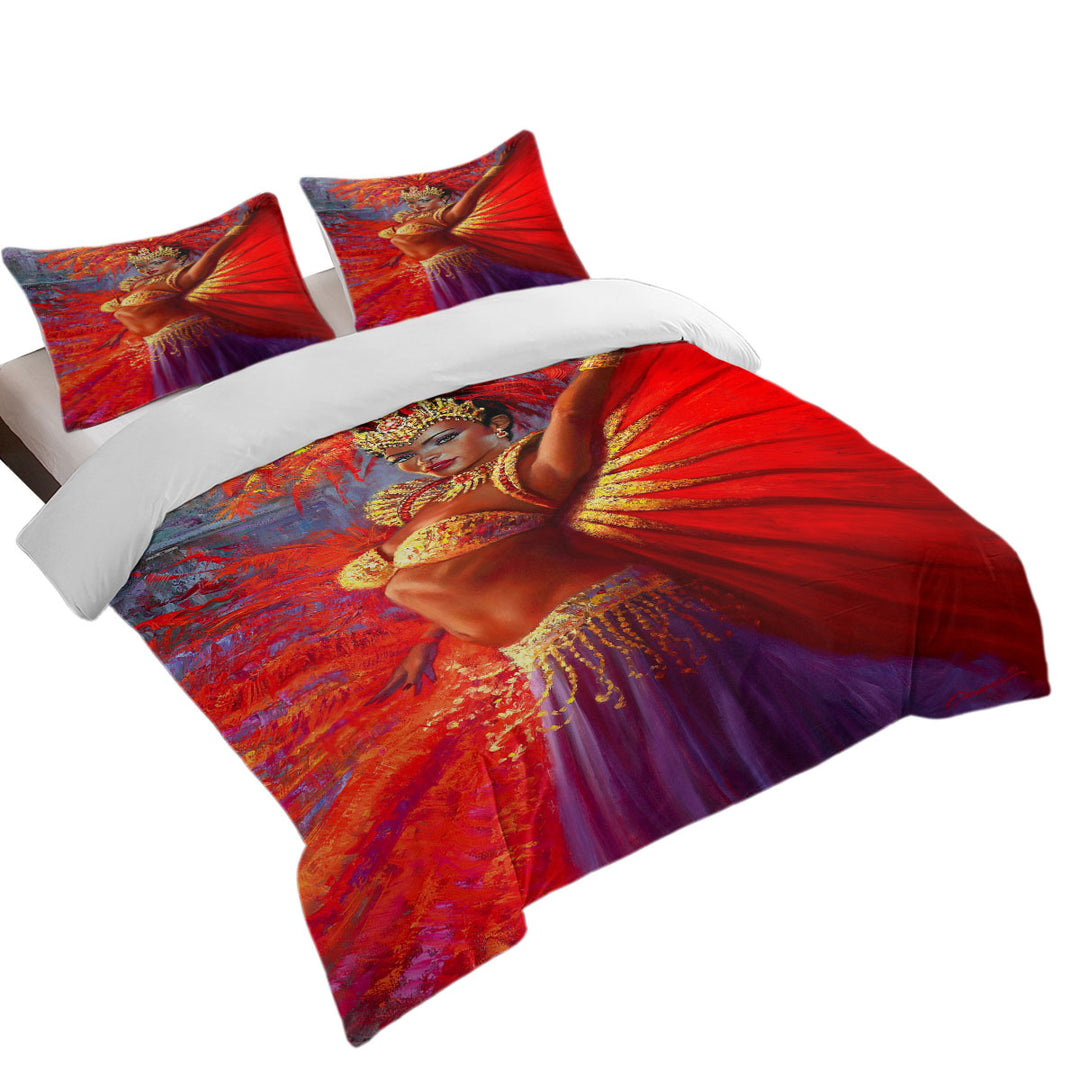 Beautiful Black Woman Painting Brazilian Queen Duvet Cover sale