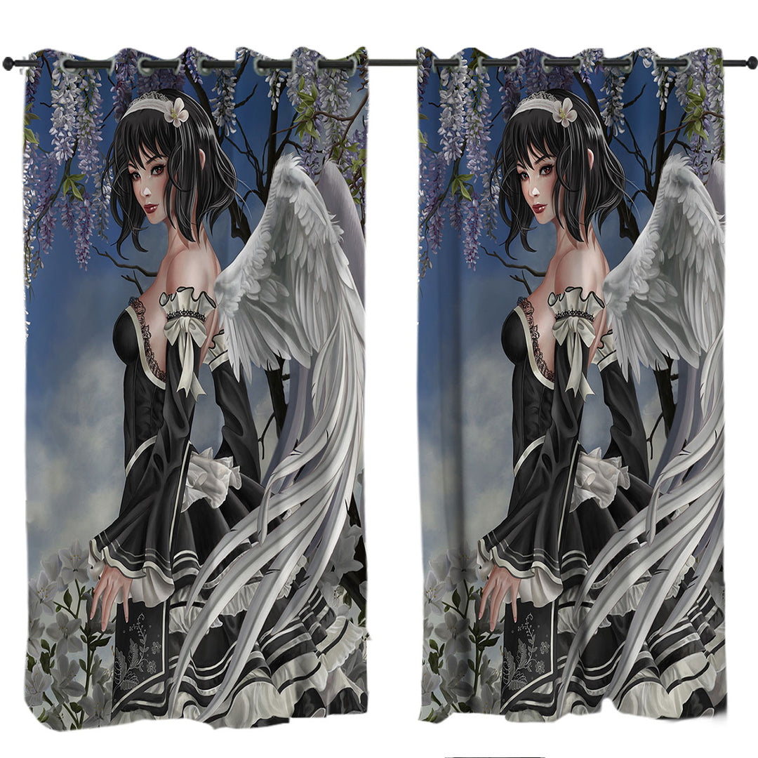 Beautiful Fairy and White Flowers Drapes