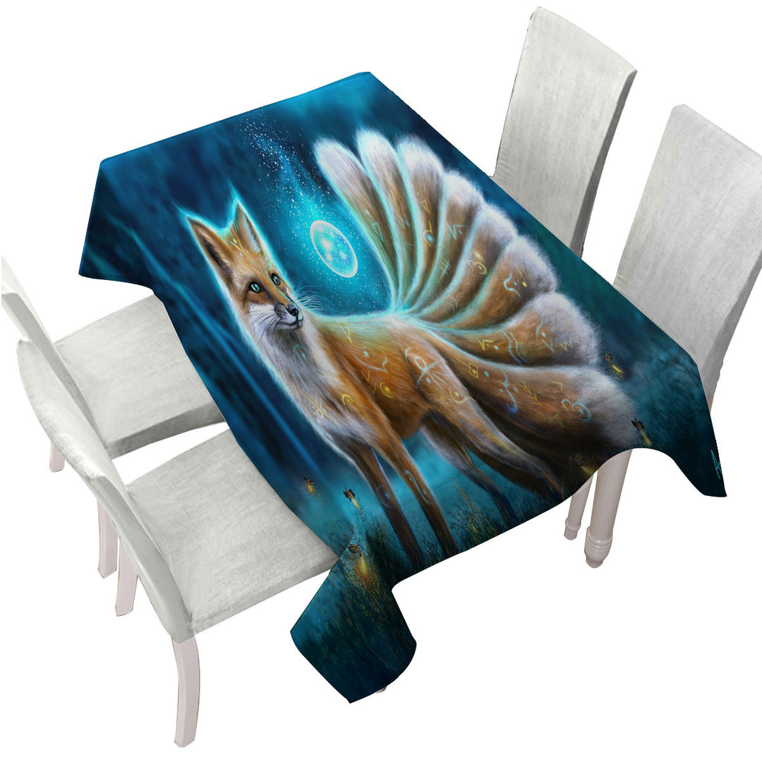 Beautiful Fantasy Fox Tablecloths