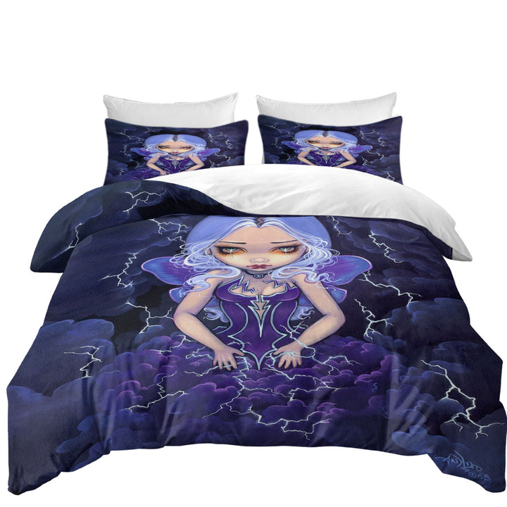 Beautiful Gothic Fairy Dress of Storms Duvet Covers