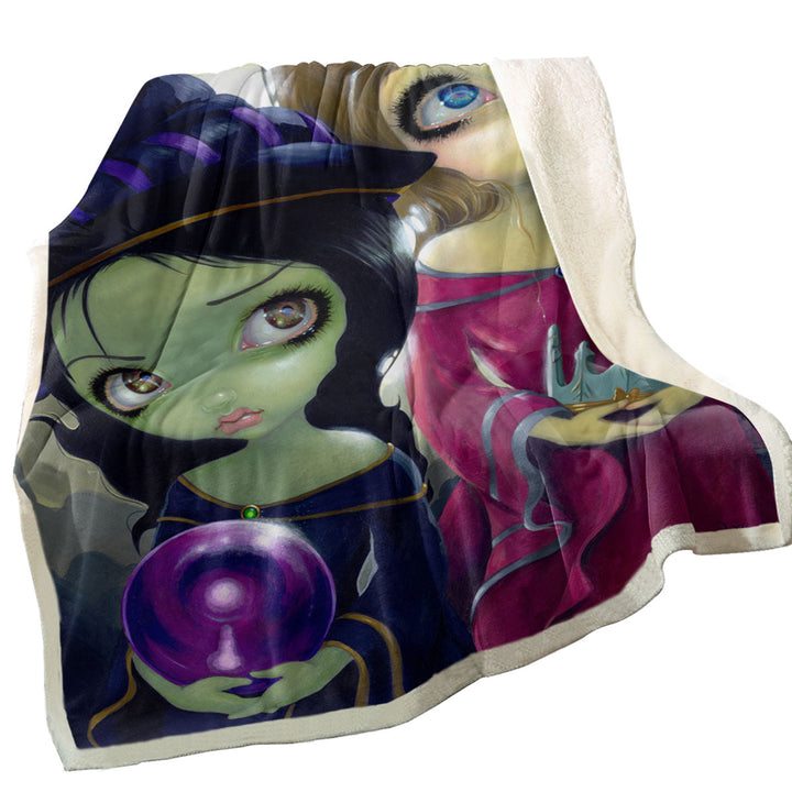 Beautiful Maidens Wicked Witch Throw Blanket