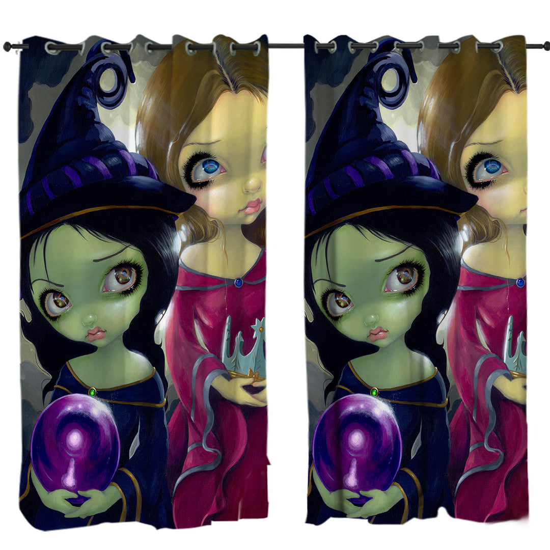 Beautiful Maidens Wicked Witch and Glinda Drapes for Living Room