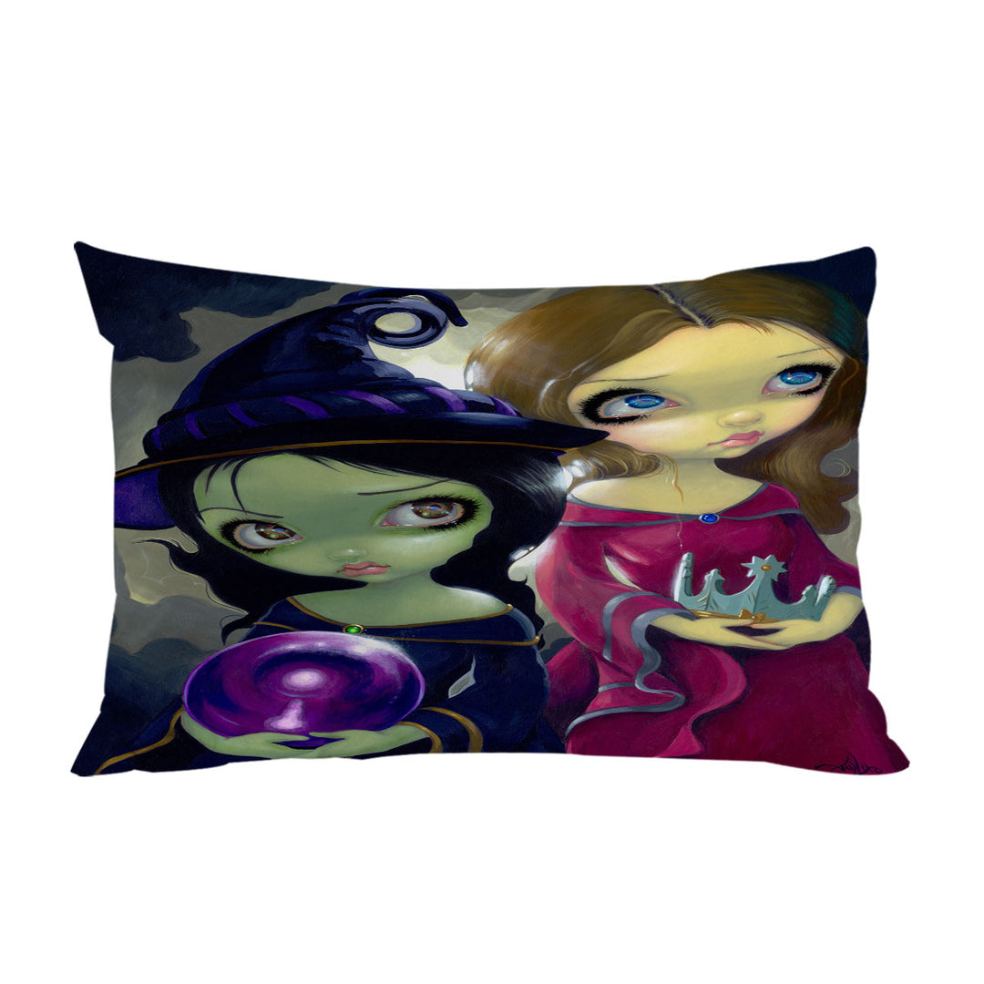 Beautiful Maidens Wicked Witch and Glinda Pillowcase