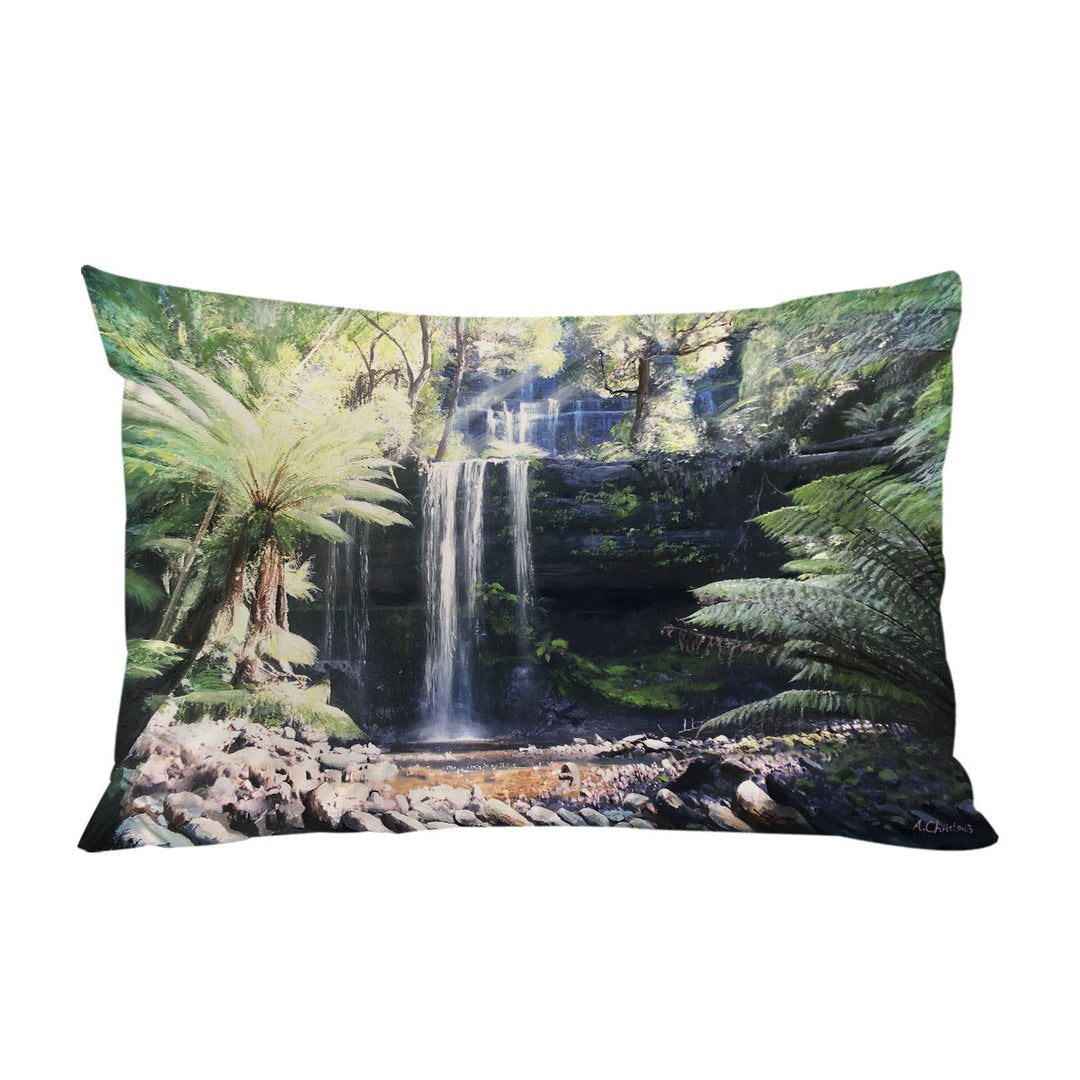 Beautiful Nature Art Painting Russell Falls Pillow Cases