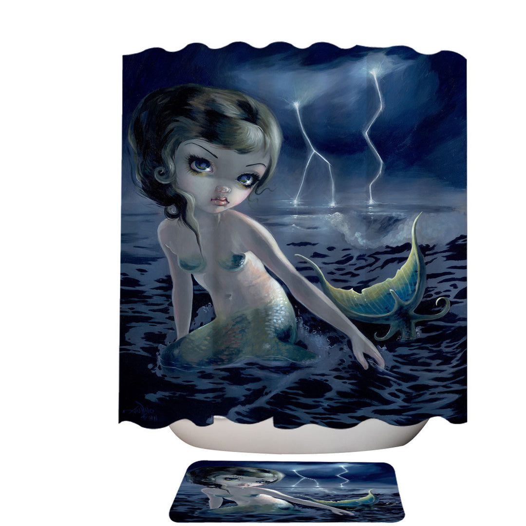 Beautiful Ocean Mermaid Shower Curtain