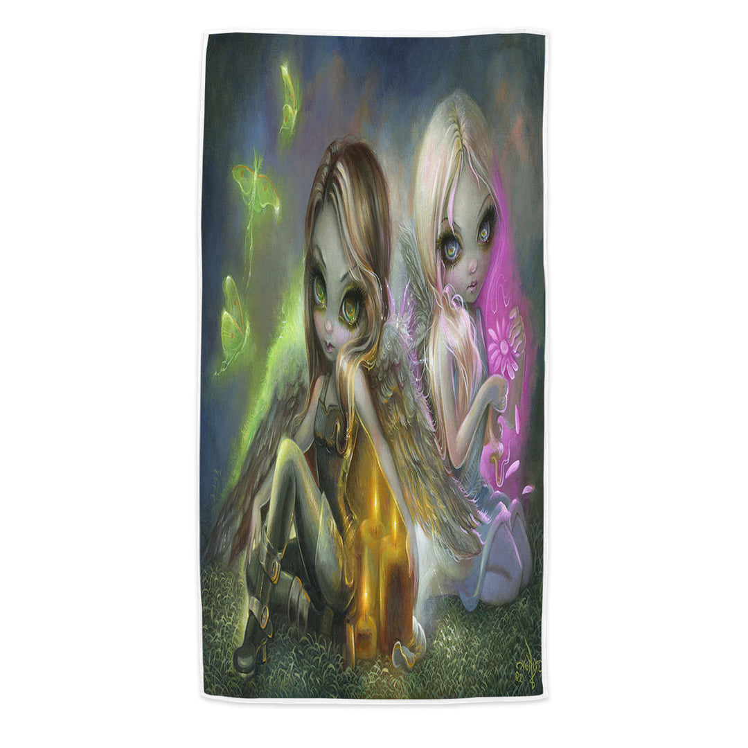 Beautiful Pool Towels for Girls Angels Bright Candles Burn Fast