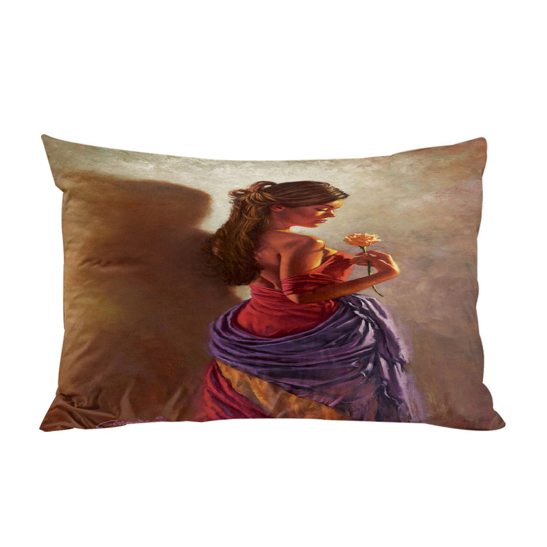 Beautiful Spanish Woman and Rose King Pillow Cases