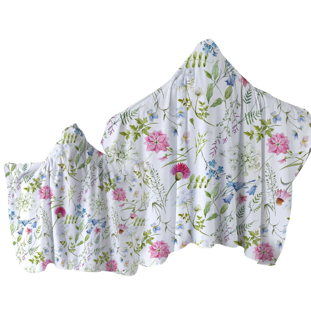 Beautiful Spring Flowers Towel Hoodie