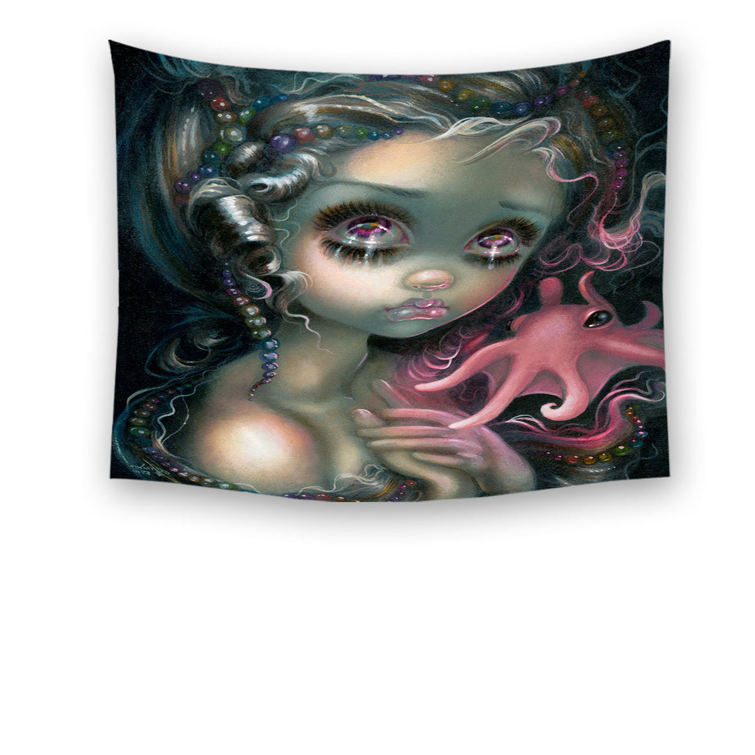 Beautiful Wall Decor with Fantasy Painting Dumbo Octopus Mermaid Tapestry