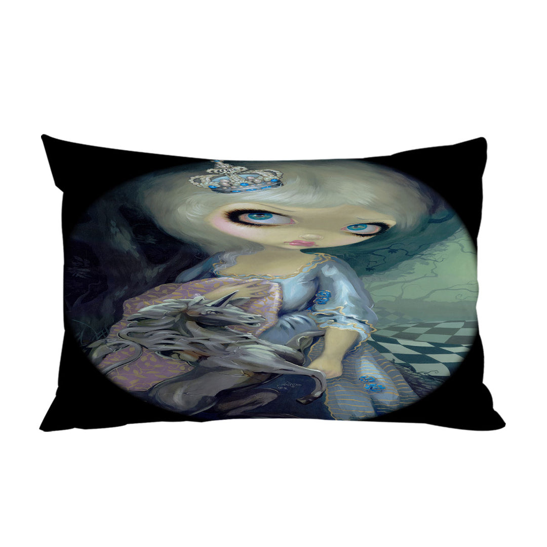 Bed Covers with Alice Fairytale Painting Looking Glass White Queen