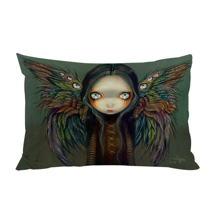 Bed Covers with Dark Gothic Art the Winged Seer Creepy Winged Girl