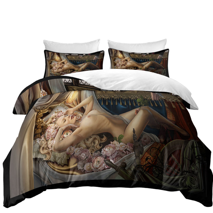 Bed Covers with Dreaming of Beauty Fine and Sexy Art