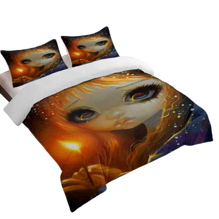 Bed Covers with Fairytale Gothic Art the Little Match Girl