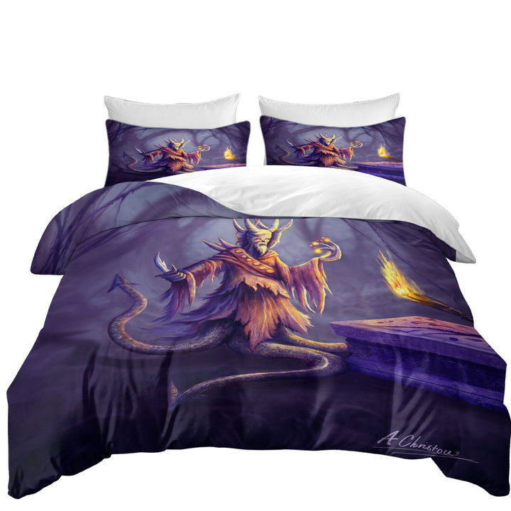 Bed Covers with Frightening Fantasy Art Lord Altis the Monster