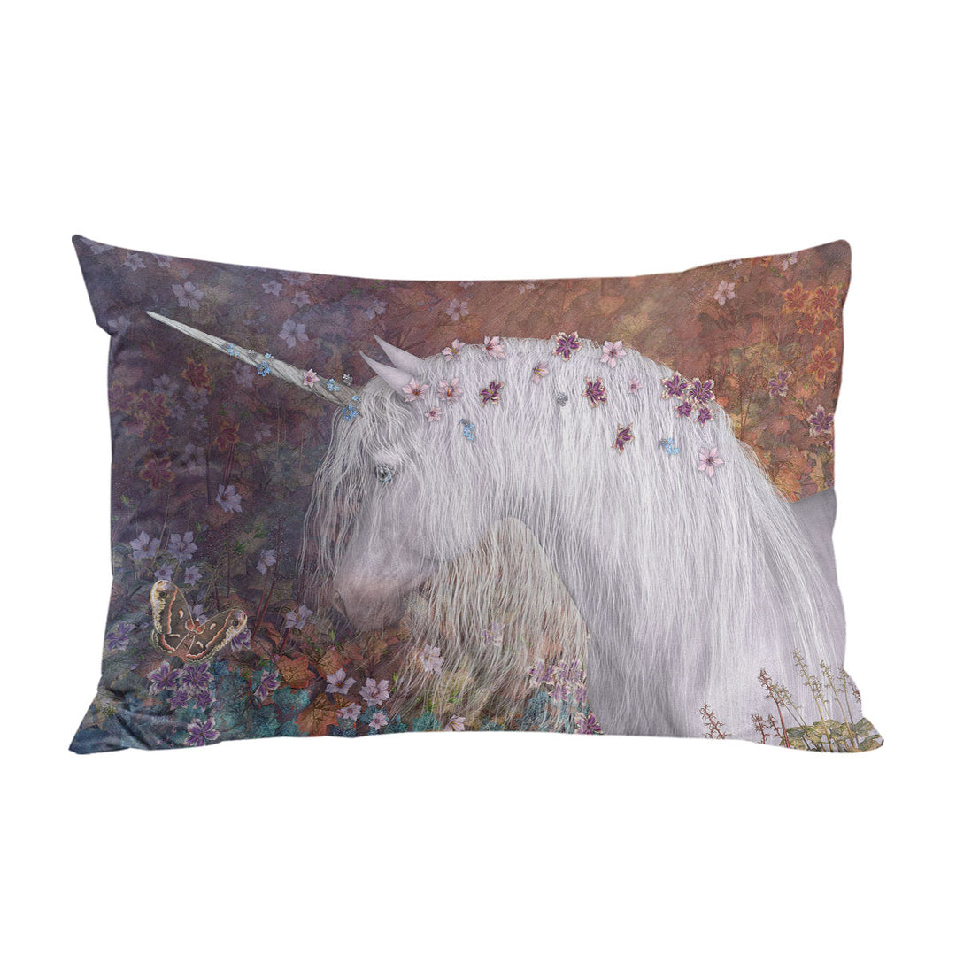 Bed Covers with Mystic Spring Fantasy Art Floral Unicorn