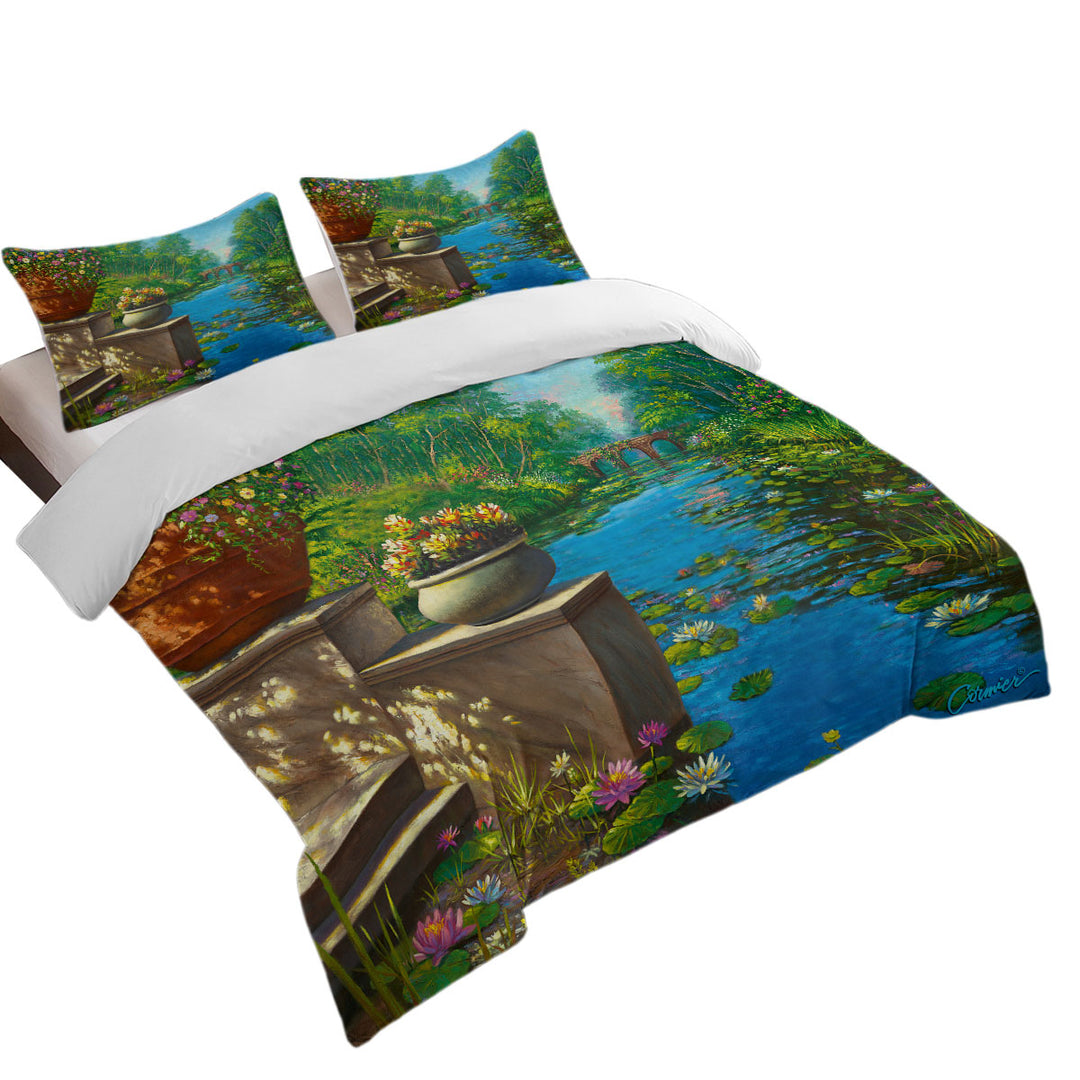 Bed Covers with Nature Art the Secret Garden and Creek