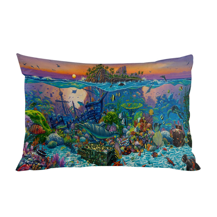 Bed Covers with Ocean Underwater Kingdom Coral Reef Island