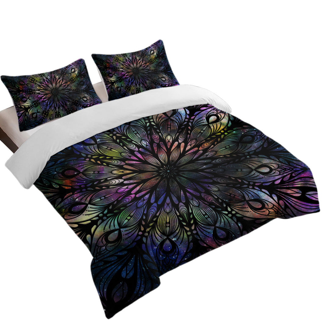 Bed Covers with Space Feathers Mandala