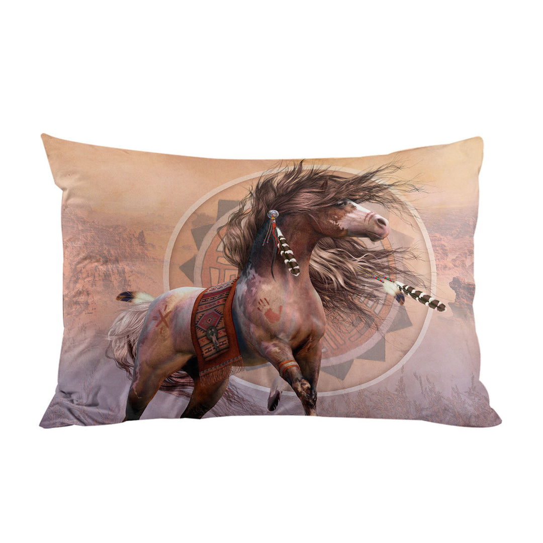 Bed Covers with Spirit Warrior Horse Native American Art