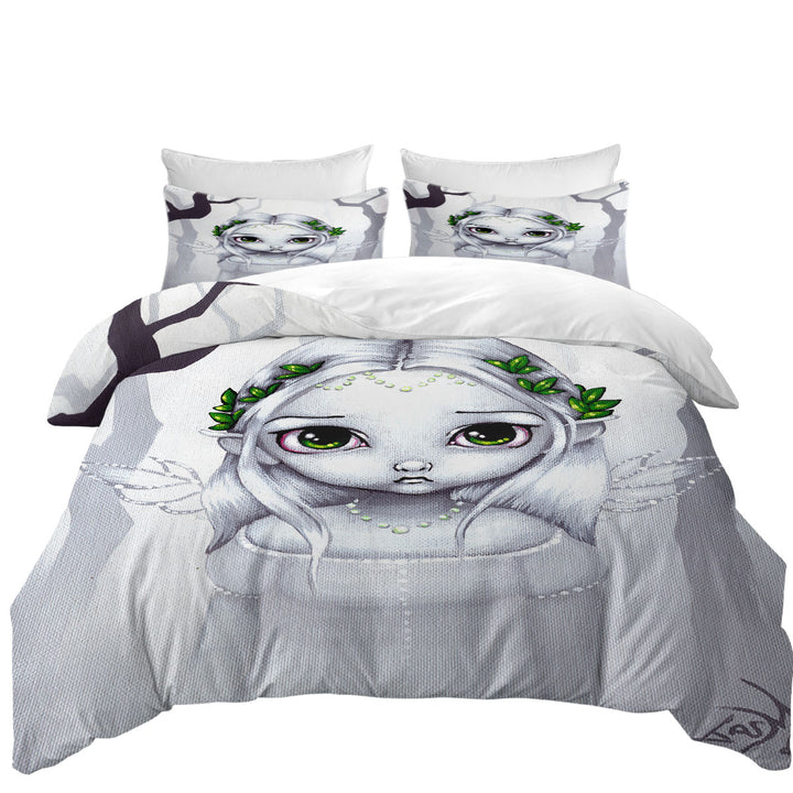 Bed Covers with The Last Leaves Winter Sweet Angelic Fairy