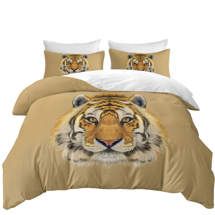 Bed Covers with Tiger Portrait