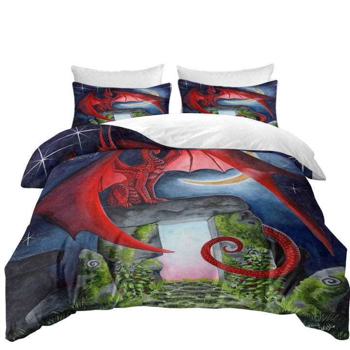 Bed Covers with Watcher at the Morning Gate the Night Dragon