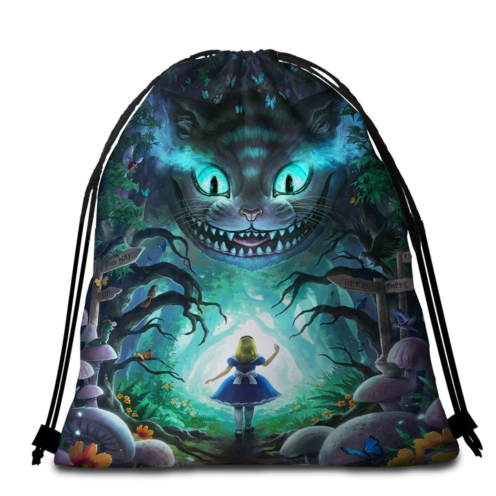 Best Beach Towels of Into Wonderland Alice Scary Forest