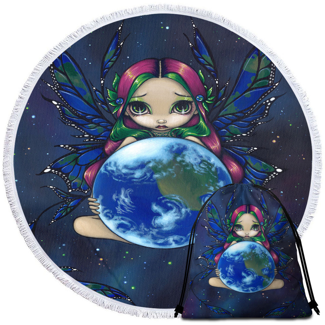 Best Beach Towels with Earth Fairy a World In Good Hands