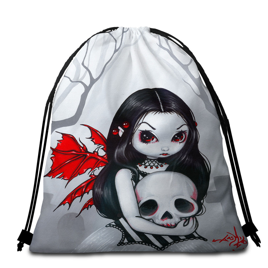 Best Beach Towels with Goth Fairy a Walk Through the Cemetery