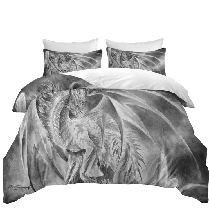 Best Duvet Covers with Coldfire Dragon Drawing Cool Fantasy Art