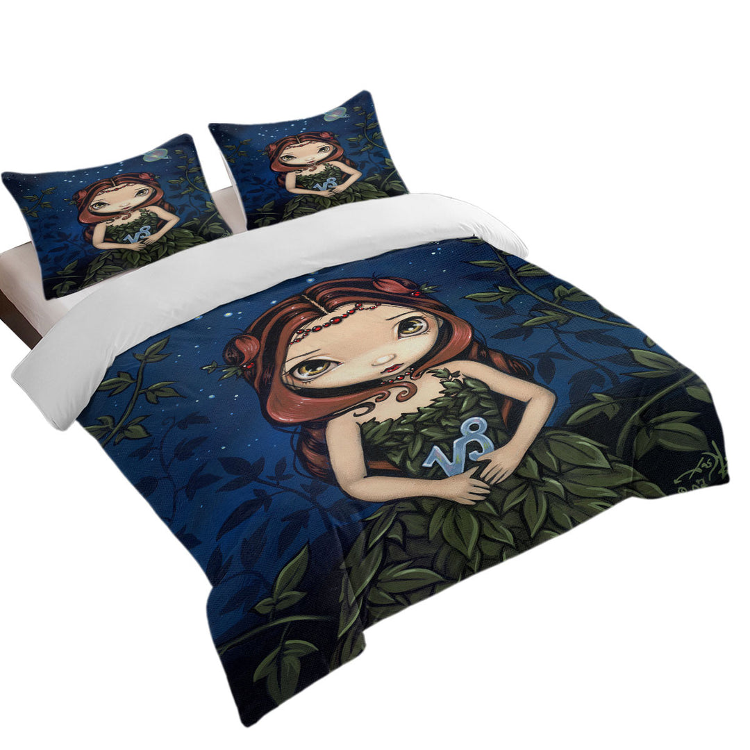 Best Duvet Covers with Cool Zodiac Art Capricorn Night Girl