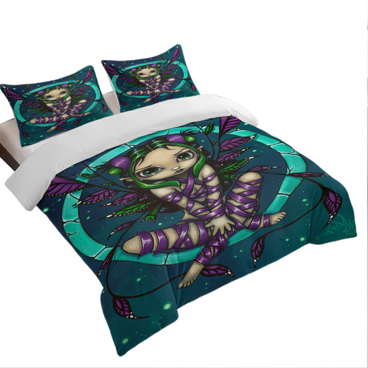 Best Duvet Covers with Cute Girls Purple Ribbon Fairy